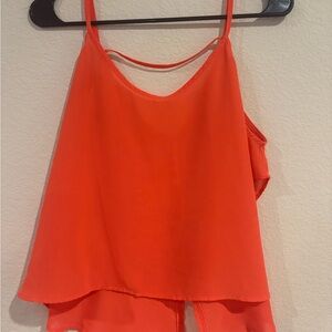 Women's Orange Sleeveless Top